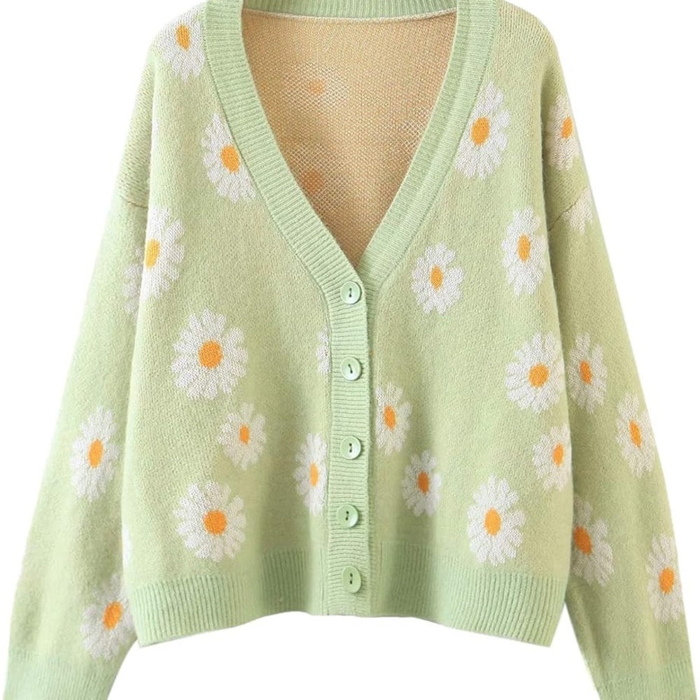 2/$20 Floral Green Women's Cardigan